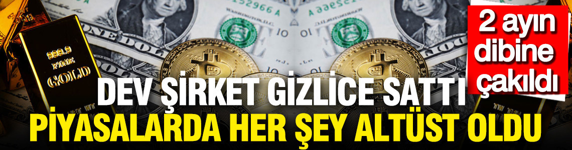 Dev şirket sattı bitcoin 2 ayın dibine indi