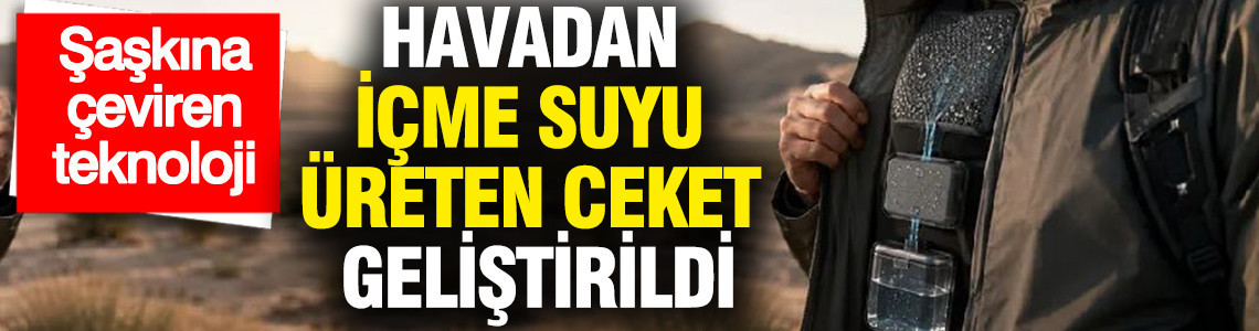 Havadan içme suyu üreten ceket geliştirildi: Şaşkına çeviren teknoloji