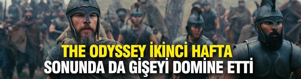 The Odyssey ikinci hafta sonunda da gişeyi domine etti