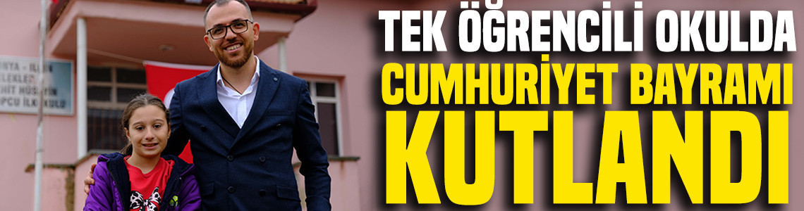 Konya’da tek öğrencili okulda Cumhuriyet Bayramı kutlandı
