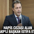 Hapis cezası alan AKP'li başkan istifa etti