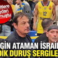 Ergin Ataman İsrail'de çirkin saldırılara rağmen dik duruş sergiledi