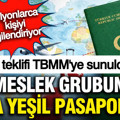 Bir meslek grubuna daha Yeşil Pasaport geliyor: Teklif TBMM'de; 15 yıl şartı var