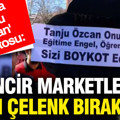 Bolu'da 'Tanju Özcan' protestosu: Zincir marketlere siyah çelenk bıraktılar