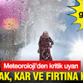 Meteoroloji’den Türkiye geneli kritik uyarı: Sağanak, kar ve fırtına kapıda