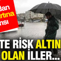 AFAD'dan sel ve fırtına uyarısı: İşte risk altında olan iller