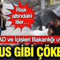 AFAD ve İçişleri Bakanlığı uyardı: Risk altındaki iller… Fırtına ve sağanak kabus gibi çökecek