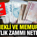 Emekli ve memurun 3 aylık maaş zam farkı belli oldu