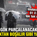 Meteoroloji açıkladı: Gök parçalanacak, bardaktan boşalır gibi yağacak