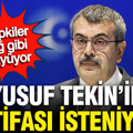 Yusuf Tekin'in istifası isteniyor