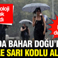 Meteoroloji hava durumunu açıkladı: Batı'da bahar, Doğu'da sağanak