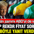 Benzin zammı ABD’yi de vurdu: Trump rekor fiyat sorulunca böyle yanıt verdi