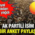AK Partili isim öyle bir anket paylaştı ki... Sosyal medyadan yorum yağdı
