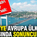Ülkemizin içler acısı hali: Türkiye Avrupa ülkeleri arasında sonuncu oldu
