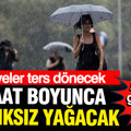 AKOM'dan saat saat uyarı: İstanbul sağanak altında, 12 saat boyunca aralıksız yağacak