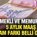 Emekli ve memurun 5 aylık maaş zam farkı belli oldu
