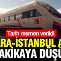 Ankara-İstanbul arası 80 dakikaya düşüyor: Tarih verildi