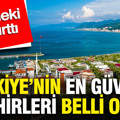 Türkiye’nin en güvenli şehirleri belli oldu: Zirvedeki il şaşırttı