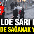Meteoroloji saat verdi: 19 ile sarı kod, 51 ile sağanak yağış
