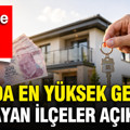 Kirada en yüksek getiriyi sağlayan ilçeler açıklandı: Zirvede rekor getiri