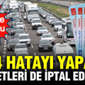 Trafikte yeni düzenleme bu 4 hatayı yapanın ehliyetleri iptal edilecek