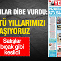 Yeniçağ Gazetesi: 'PAZARCILAR DİBE VURDU: EN KÖTÜ YILLARIMIZI YAŞIYORUZ'