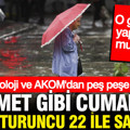 Meteoroloji ve AKOM'dan peş peşe uyarılar: 13 ile turuncu, 22 ile sarı kodlu alarm