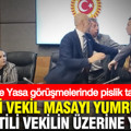 Çerçeve Yasa görüşmelerinde pislik tartışması: MHP'li vekil masayı yumrukladı, İYİ Partili vekilin üzerine yürüdü