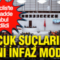 Çocuk suçlarında yeni infaz modeli: Meclis'te 6 madde kabul edildi
