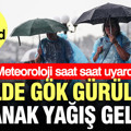 Meteoroloji saat saat uyardı: 5 ilde sarı kod, 26 ilde gök gürültülü sağanak yağış geliyor