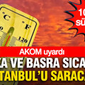 AKOM uyardı: Afrika ve Basra sıcakları İstanbul’u saracak, 10 gün sürecek