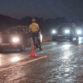 Trafik polislerinden gece denetimi