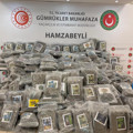 Hamzabeyli Sınır Kapısı'nda yüzlerce kilo esrar ele geçirildi