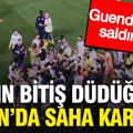 Lyon-Fenerbahçe maçının bitiş düdüğüyle saha karıştı: Guendouzi'ye saldırdılar
