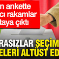 Karasızlar seçimde dengeleri altüst edecek: Son ankette çarpıcı rakamlar ortaya çıktı