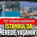 İstanbul'da nerede yaşanır? 107 kriterle belirlendi