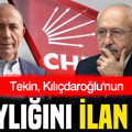 Gürsel Tekin, Kılıçdaroğlu'nun adaylığını ilan etti: Aklınızı başınıza alın