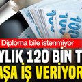 Aylık 120 bin TL maaşa iş veriyorlar: Diploma bile istenmiyor