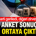 Yeni anket ortaya çıktı: Bir parti geriledi, diğeri zirveye çıktı