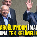 Kılıçdaroğlu'ndan İmamoğlu sorusuna tek kelimelik yanıt