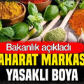 Bakanlık açıkladı: Üç baharat markasında yasaklı boya
