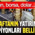 Altın, borsa, dolar: Haftanın yatırım şampiyonları belli oldu