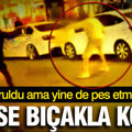 Polise bıçakla koştu: Sonucu ağır oldu: Vuruldu ama yine de pes etmedi