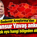 Özdemir Araştırma'dan Mansur Yavaş anketi: En çok oyu hangi bölgeden alıyor?