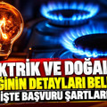 Elektrik ve doğal gaz desteğinin detayları belli oldu: İşte başvuru şartları