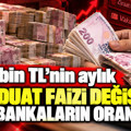 650 bin TL'nin aylık mevduat faizi değişti: İşte bankaların oranları