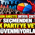 Son ankette ortaya çıktı: Seçmenden AK Parti'ye veto, güvenmiyorlar
