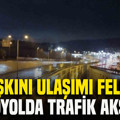 Su taşkını ulaşımı felç etti: Otoyolda trafik aksadı
