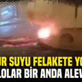 Yağmur suyu felakete yol açtı: Kablolar bir anda alev aldı
