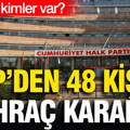 CHP'den 48 kişiye ihraç kararı